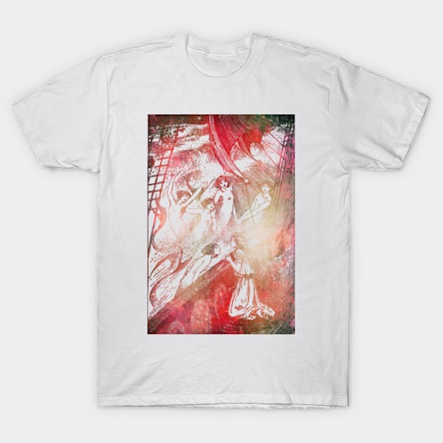 Siren Boat In Fire T-Shirt by SaintReclusia